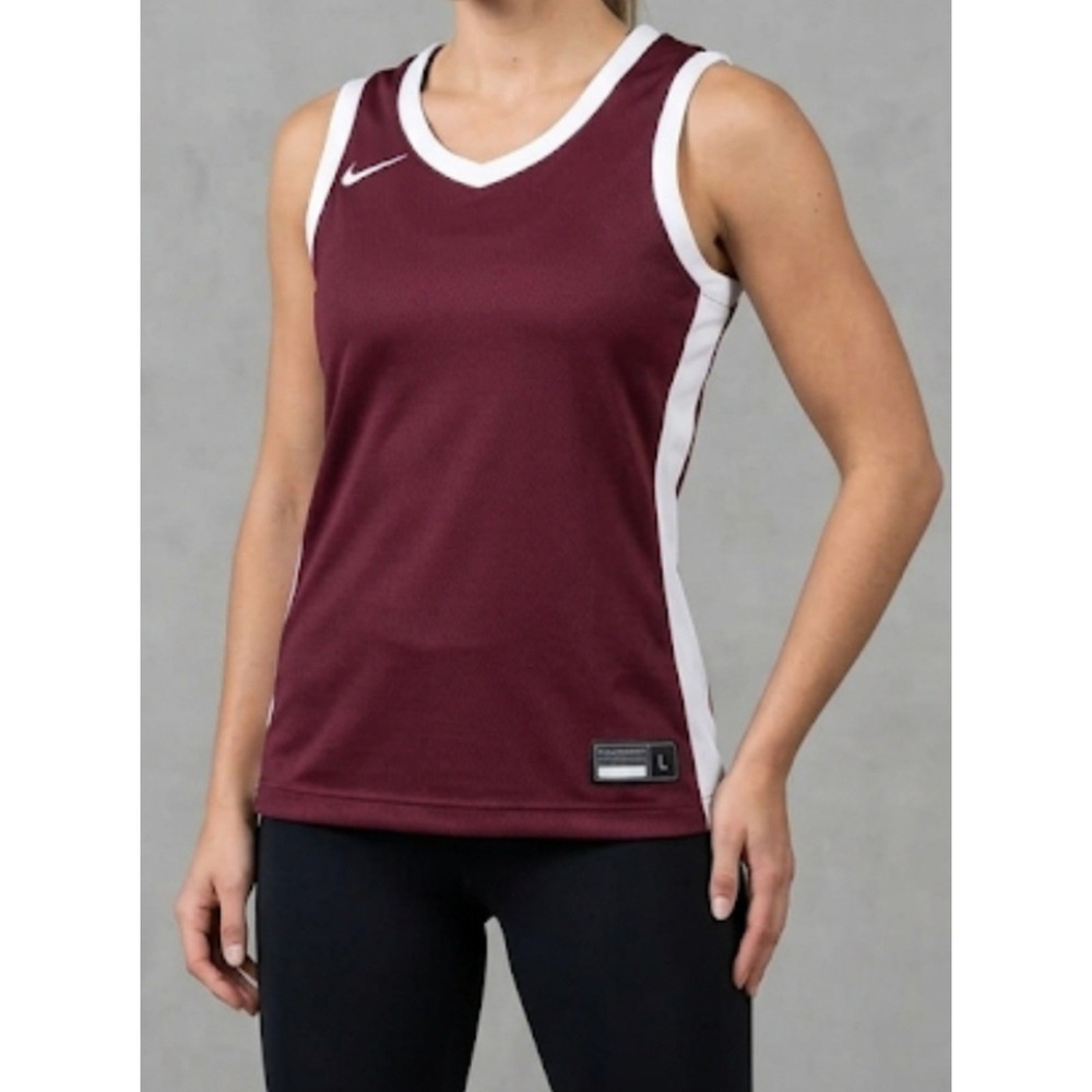 Nike Dri Fit Women's Cardinal Red Basketball Jersey Size L NWT